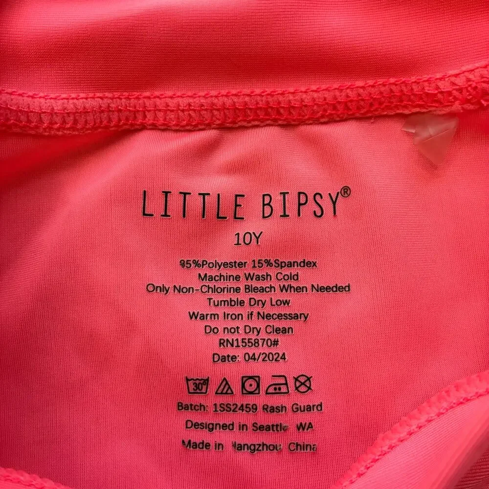 Little Bipsy Neon Pink Swim Shirt